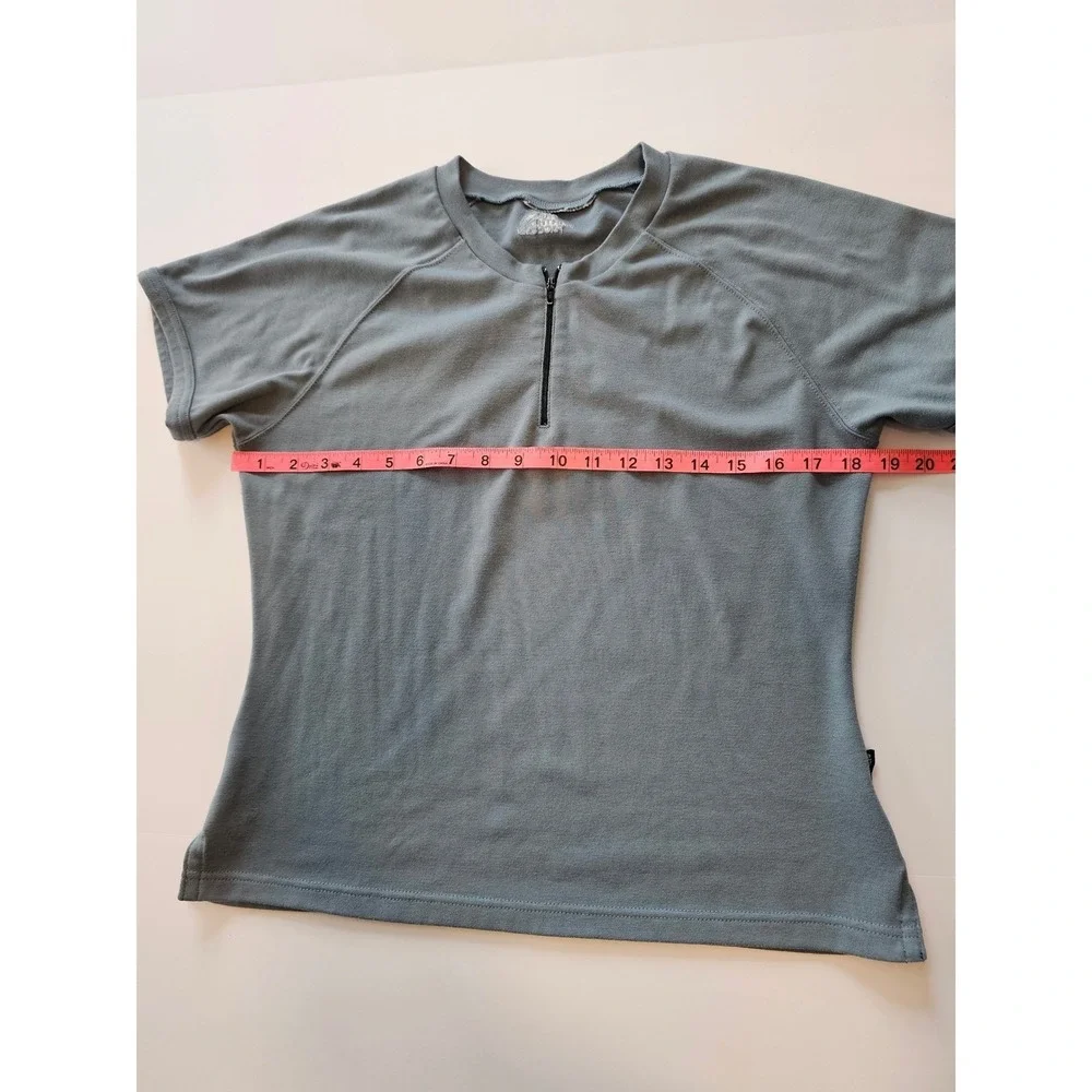 The‎ North Face Quarter Zip Shirt Womens M Blue Gray Hiking Trail Activewear - Picture 6 of 7